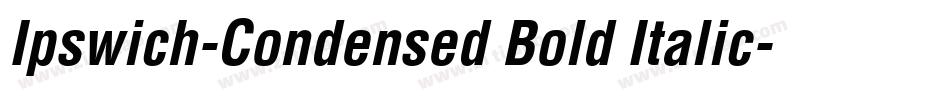 Ipswich-Condensed Bold Italic字体转换